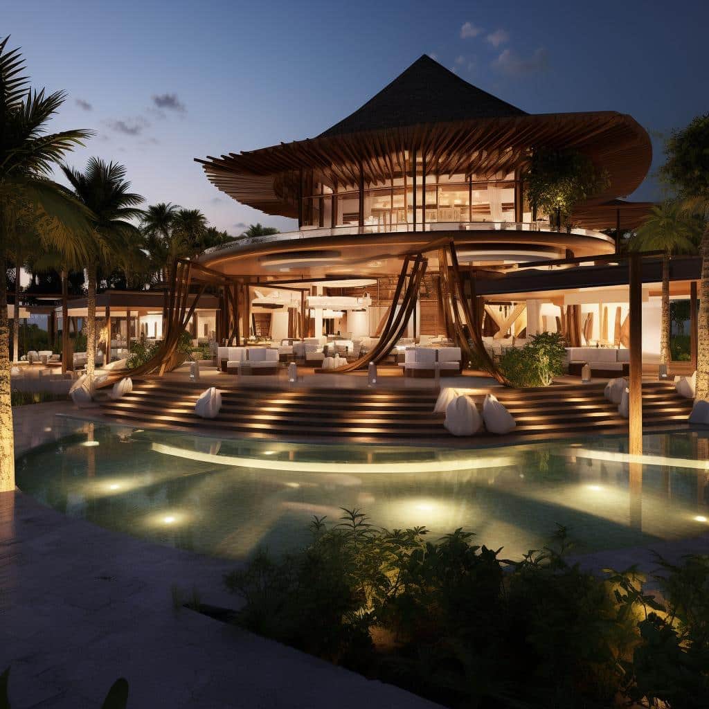 Arquitetura e lazer: projetando resorts e áreas de descanso.