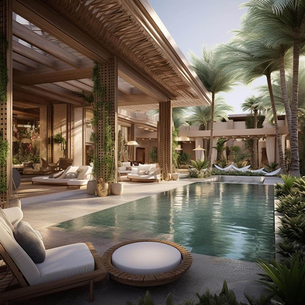 Arquitetura e lazer: projetando resorts e áreas de descanso.