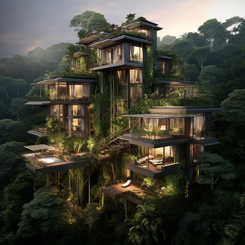 Desafios da arquitetura em regiões de floresta tropical.