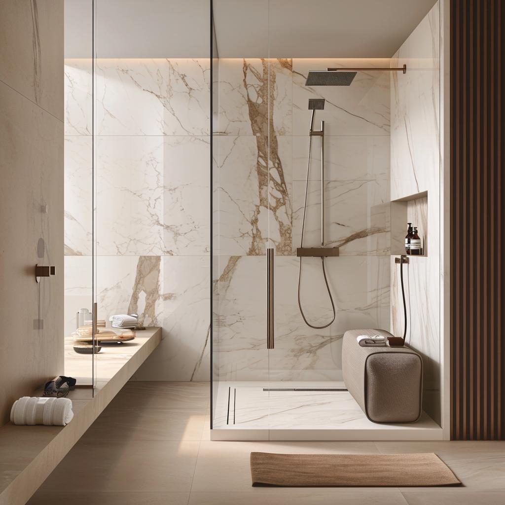 Pessoa incrível transforma a instalação de mármore no banheiro em minutos. Técnica inovadora surpreende muitos.
