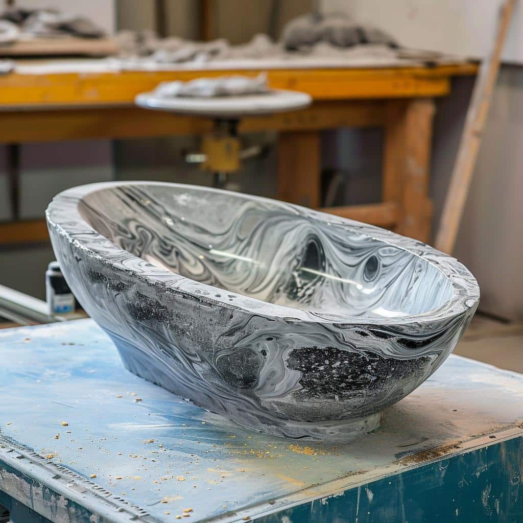 Pessoa criativa transforma um pote plástico em uma pia marmorizada, muitos duvidaram desta técnica inovadora.